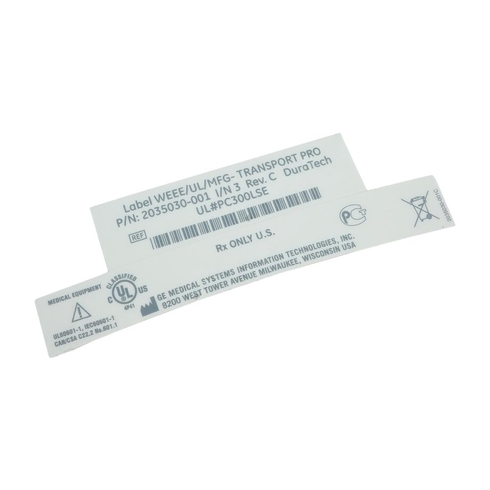 Label WEEE/UL/MFG - Transport Pro Label WEEE/UL/MFG - Transport Pro