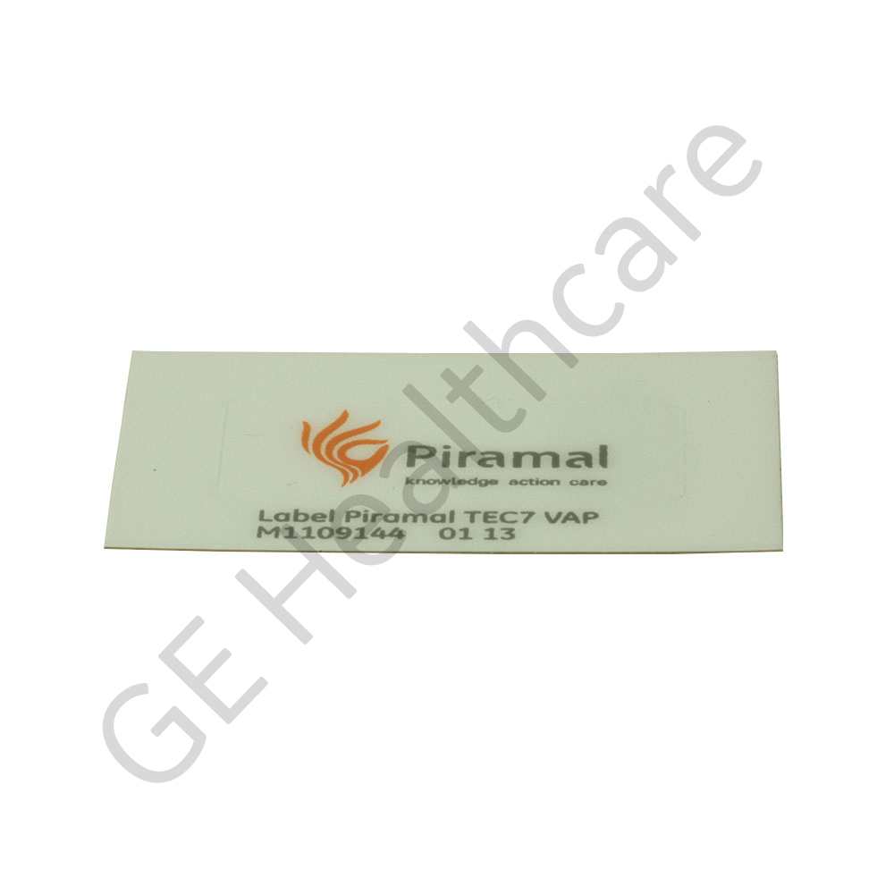 Sticker/Label Piramal Tec 7 Vaporizer - Sevofl - 8% Easy-Fil