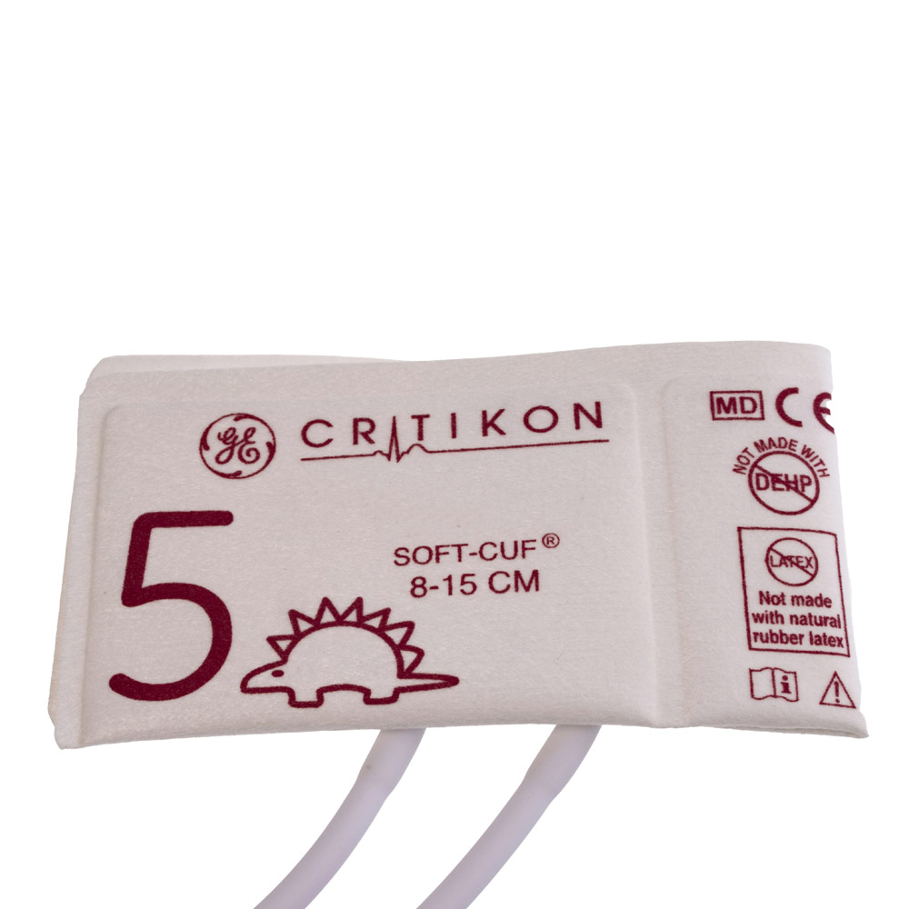 SOFT-CUF Neonatal Blood Pressure Cuff Size 5, 2 Tubes Neo-Snap (20/box) SOFT-CUF Neonatal Blood Pressure Cuff Size 5, 2 Tubes Neo-Snap (20/box)